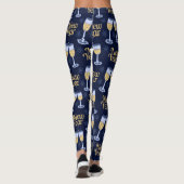 NIEUW JAAR EN WIJNCHRISTMAS AANGEPASTE MONOGRAM LEGGINGS (Achterkant)