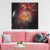 Nieuw jaar Fireworks Sparkles Canvas afdrukken (Insitu (Woonkamer))