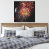 Nieuw jaar Fireworks Sparkles Canvas afdrukken (Insitu (Slaapkamer))