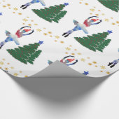 Nieuw jaar Glossy Wrapping Paper Ballerina Cadeaupapier (Hoek)