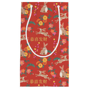 Nieuw jaar konijnenvakantie klein cadeauzakje