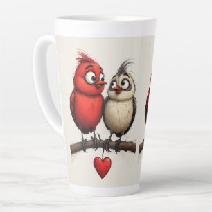 Nieuw Jaar, Liefde, Vogels Latte Mok