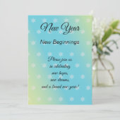 Nieuw jaar Nieuw begin Open House Kaart (Staand voorkant)