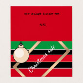 nieuw jaar, nieuw jaar, verkoopkorting visitekaartjes (Buitenkant ongevouwen)