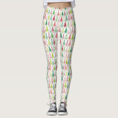 Nieuw jaar nieuw jaar wit kerstboomfeest leggings (Voorkant)