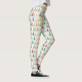 Nieuw jaar nieuw jaar wit kerstboomfeest leggings