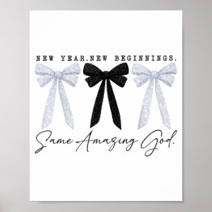 Nieuw Jaar Nieuwe Beginnen Dezelfde Geweldige God  Poster