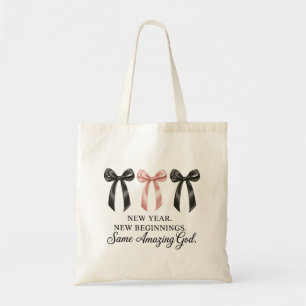 Nieuw Jaar Nieuwe Beginnen Dezelfde Verbazingwekke Tote Bag