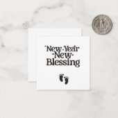 Nieuw jaar nieuwe zegeningen Zwangere moeder van n Notitiekaartje (Voorkant / Achterkant in situ)