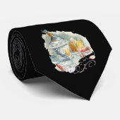 Nieuw jaar oud zwart Stropdas (Opgerold)