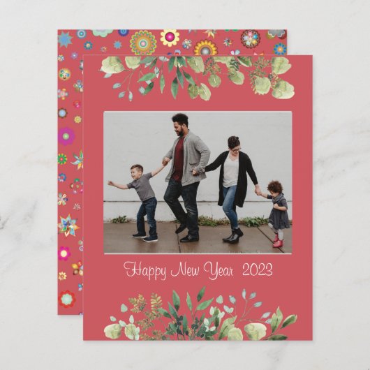 Nieuw jaar papieren blad (Voorkant / Achterkant)