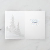 Nieuw Jaar Sneeuwconiferen Son & Family Tennyson G Feestdagen Kaart (Binnen)