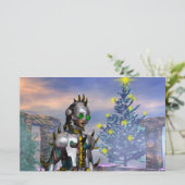 NIEUW JAAR VAN EEN CYBORG BRIEFPAPIER (Staand voorkant)