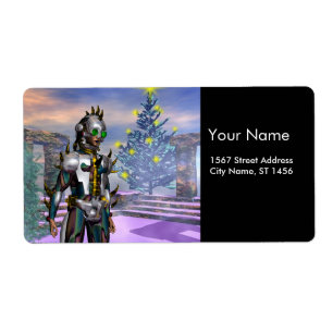 NIEUW JAAR VAN EEN CYBORG ETIKET