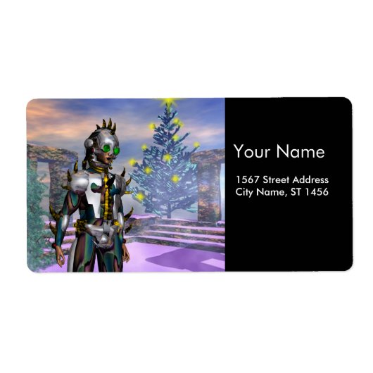 NIEUW JAAR VAN EEN CYBORG ETIKET (Voorkant)