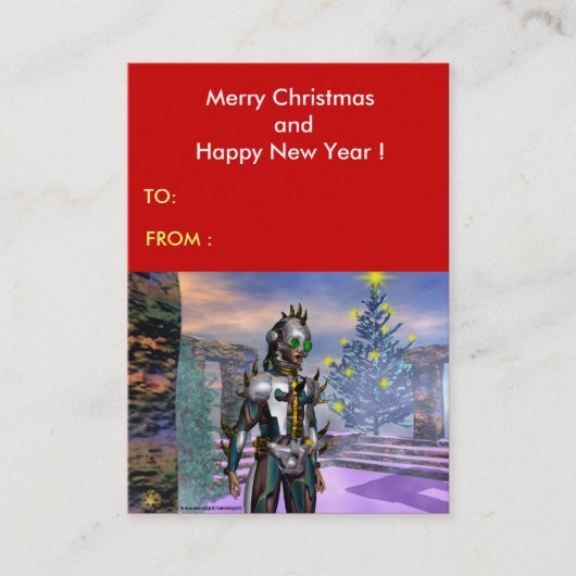 NIEUW JAAR VAN EEN CYBORG VISITEKAARTJE (Voorkant)