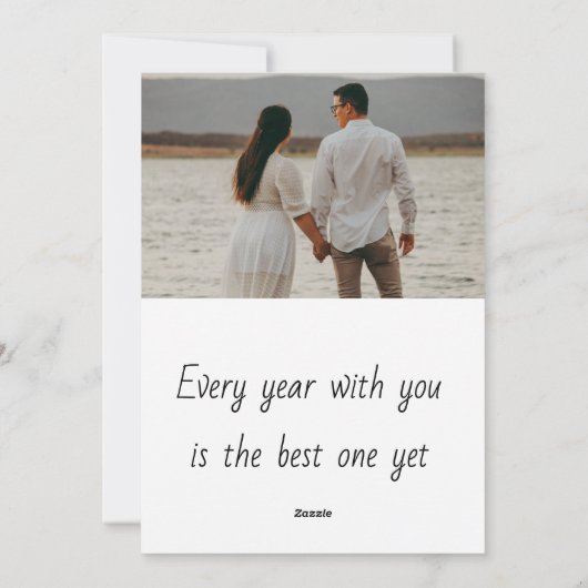 NIEUW JAAR VIERING 2025 Witte roos Vakantie kaart (Achterkant)