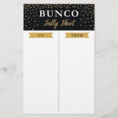 Nieuw jaar voor bunco-spellijst (Achterkant)