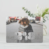 NIEUW JAAR VOUWEN (SILVER) FEESTDAGENKAART (Staand voorkant)