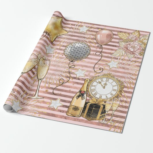 Nieuw-jaars pakpapier (Uitgerold)