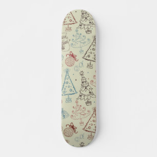 Nieuw jaarspatroon skateboard