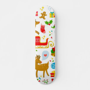 Nieuw jaarspatroon skateboard