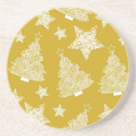 Nieuw jaarspatroon zandsteen onderzetter