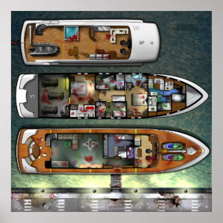 Nieuw jachtontwerp poster