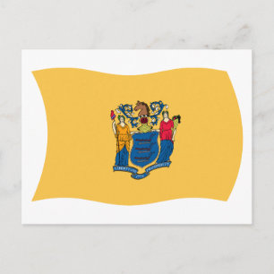 Nieuw-Jersey Vlag Ansichtkaart Briefkaart