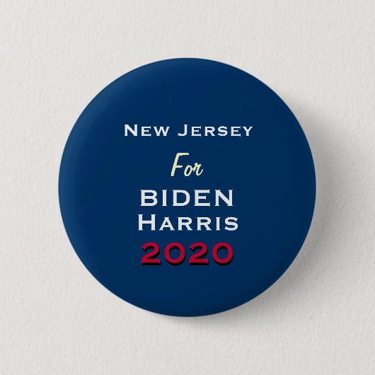 NIEUW JERSEY voor Button Ronde BIDEN HARRIS 2020 (Voorkant)
