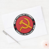 nieuw kapitalistisch symbool ronde sticker (Envelop)