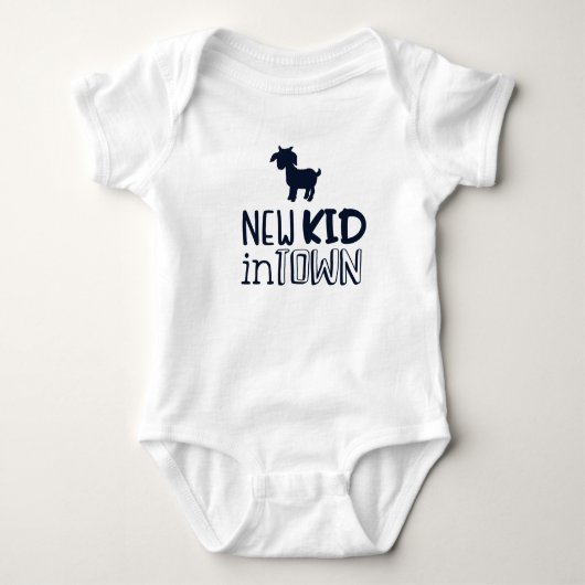 Nieuw Kind in de stad Baby Goat Romper (Voorkant)
