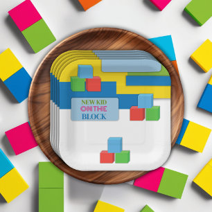Nieuw Kind over blokadoptie bevordert Baby shower Papieren Bordje