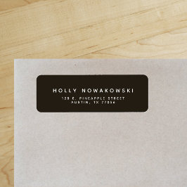 Nieuw Klassiek modern, Midnight Black Return-adres Etiket