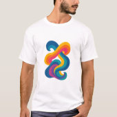 Nieuw kleurrijk abstract ontwerp t-shirt (Voorkant)