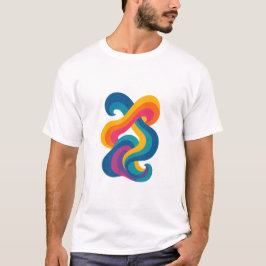 Nieuw kleurrijk abstract ontwerp t-shirt