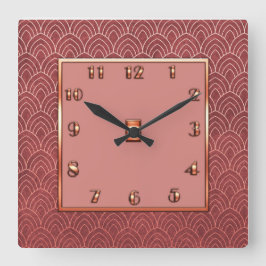 Nieuw kunstdeco voor koperstijl vierkante klok