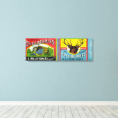 Nieuw label voor blauwe bosbessen canvas afdruk (Insitu (Houten vloer))