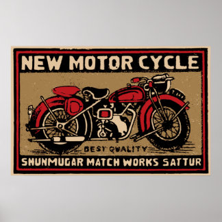 Nieuw label voor veilig afstemmen motorfiets poster
