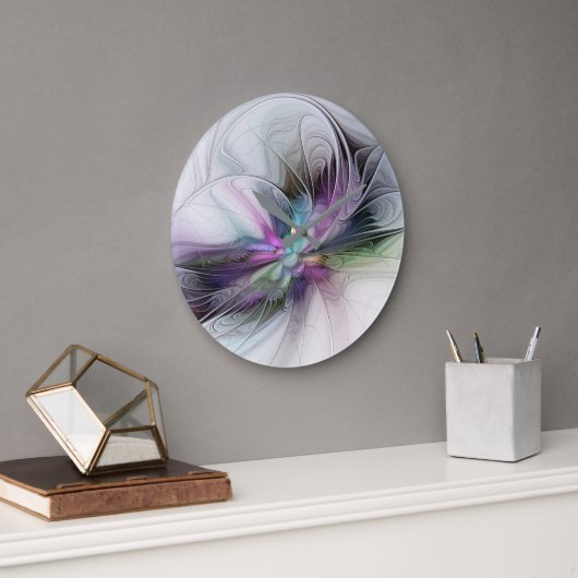 Nieuw leven, kleurrijke Abstracte fractale kunst F Grote Klok (Kantoor)