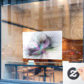 Nieuw leven, kleurrijke Abstracte fractale kunst F Raamsticker (Cafe Raam)