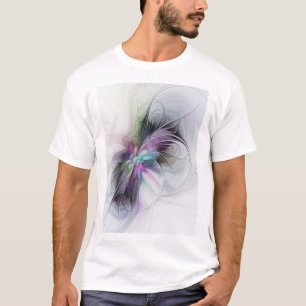 Nieuw leven, kleurrijke Abstracte fractale kunst F T-shirt