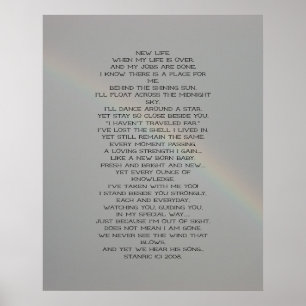 Nieuw levensgedicht poster