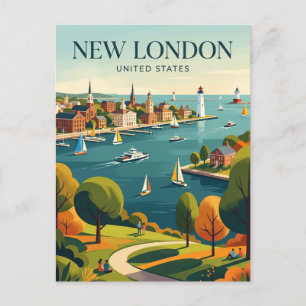 Nieuw Londen Connecticut Briefkaart