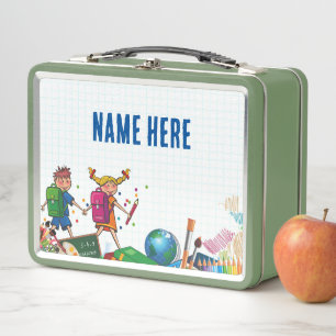 NIEUW! Lunchbox - Terug naar School Metal - Groen