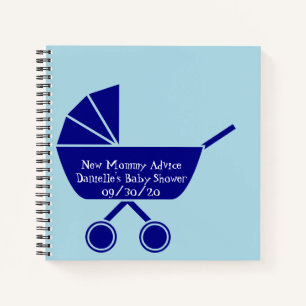 Nieuw Mama Advies Blue Boy Baby shower Notitieboek