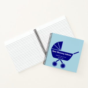 Nieuw Mama Advies Light Blue Boy Baby shower Notitieboek