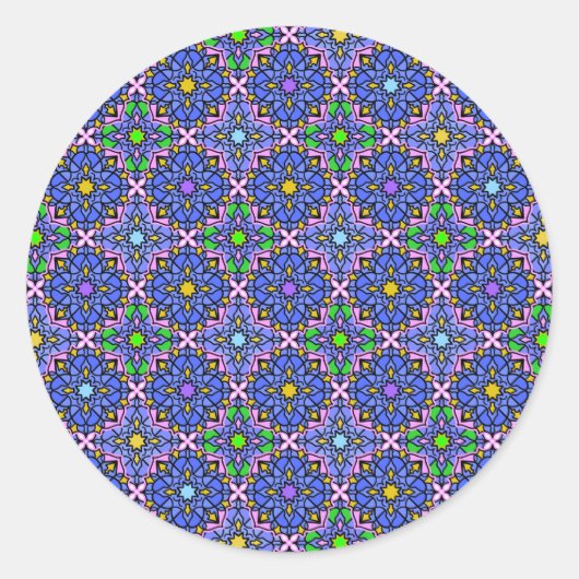 Nieuw Mandala 2 Ronde Sticker (Voorkant)