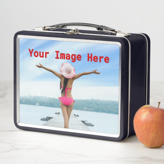 NIEUW! Metalen Lunchbox - Zwart- Aangepast (In situ)