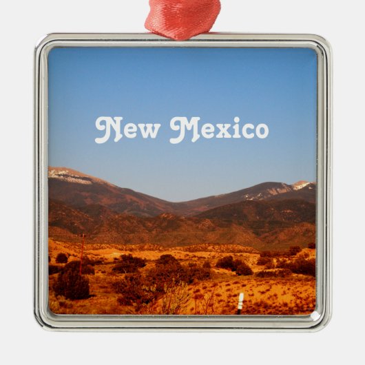 Nieuw Mexicaans landschap Metalen Ornament (Voorkant)